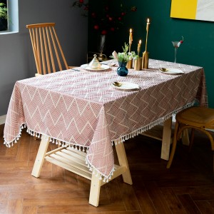 Custom Linen White Tablecloth Square Round Rectangle Polyester Jacquard Tablecloth Table Cloth For Picnic Banquet Wedding Home