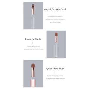 Spot 3 in 1 skin tone telescopic makeup Brush portable makeup brush beauty makeup tool Mini eye brush