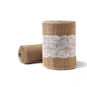Lace Vintage Table Cloth Country Festival Wedding Table Farmhouse Decor Custom jute burlap hemp linen table runner