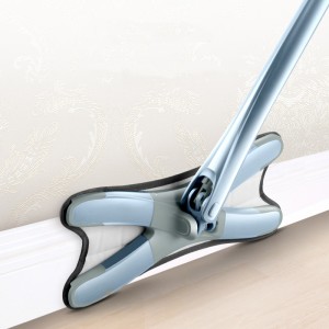 X-type Microfiber Floor Mop With 3pcs Mop Cloth Replace Hand-free Wash Flat Mop Manual Extrusion Household Cleaning Tools