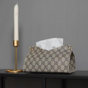 Leather Creative Paper Towel Box Household Living Room Table Tissue Box Car Napkin Box Interior Decoration Supplies