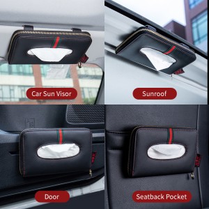 Hot sale Leather Car tissue holder tissue box Other Interior Accessories supplies for car sun visor