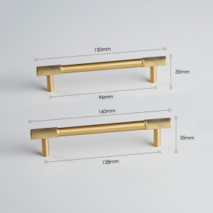 Knurling Brass Solid Furniture Hardware Cabinet Drawer Handle and Knob Wardrobe Pulls