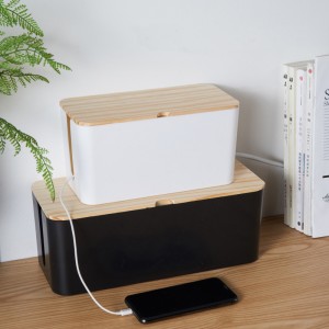 Household Necessities 3 Sizes Plastic Wire Storage Box Power Line Cable Management Box With Cover