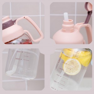 1.8l Large Capacity Sports Water Bottle Drinking Bottle Water Bottles Bpa Free Gym 1800ML Big Capacity Plastic Customized Color