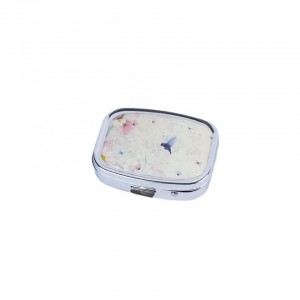 Low Price Customized Color ABSElectroplatingGlass Mirror Mini Travel Storage Box for Makeup tool