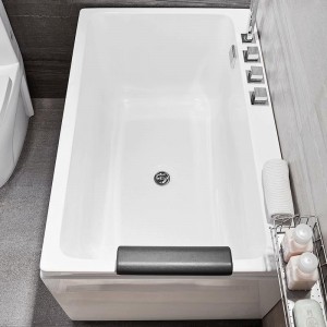 japanese small size freestanding solid surface resin bathroom bathtub for adults