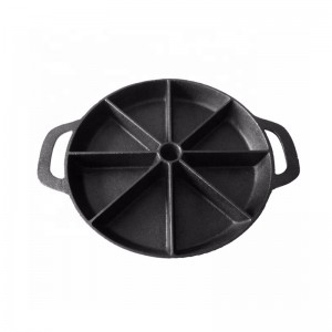 Pre-seasoned Cast Iron divisional bakewarewedge pan8 divided pie pan