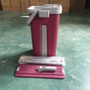 Free Hand Washing Flat Mop with Bucket Lazy 360 Rotating Magic Mop With Squeezing Floor Cleaner Mop Household Cleaning Tool