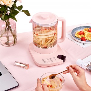 1.8L Multifunction smart kettle white pink tea pots High Borosilicate Temperature Adjustable Fast Boil Cordless Electric Kettle
