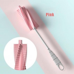 Silicone Cup Brush Kitchen Long Handle Glass Cup Cleaning Brush Household Feeding Bottle Brush Kitchen Cleaning Tools