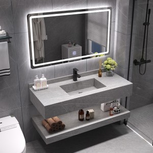 Bathroom Equipment Drawer Storage closeout cabinet 90 cm Luxury Carrara Marble white Lacquer Bathroom Double Vanity