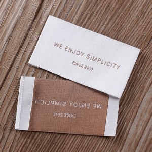 Custom Logo Printed Clothing Accessories Private Damask Woven Label for Apparel Clothing Garment Labels