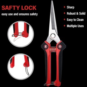 2 Pieces stainless steel rustproof blade flower branch pruning pruner mini gardening tool set