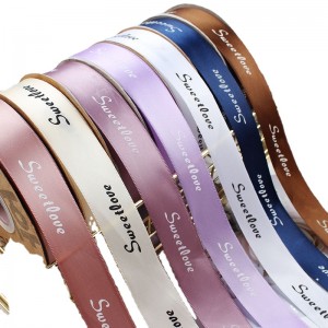 Handmade Printed Polyester Satin Ribbon Bow Craft Wedding Party Decoration Gift packaging Accessories