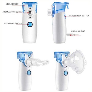 Free Sample Hospital CE Approved Medical Atomizer Portable Mini Mesh Nebulizer for Adults Kids