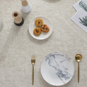 Restaurant Washed Woven Table Cloth 90 Cotton Linen Textile Rectangular Round Table Clothes with Tassel