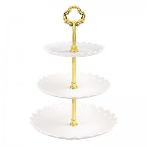 hot sale 3 layers dry fruit plate dessert plate cake stand