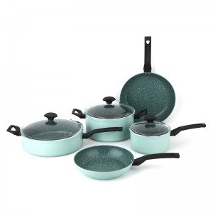 5pcs High Quality Coating Pots And Pan Cooking Pot Set Nonstick Cookware Sets Aluminumnon Die Cast Cookware