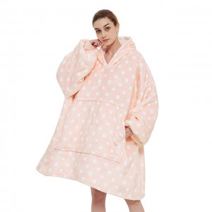 NO MOQ custom digital print hoodie blanket