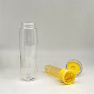 Wholesale high quality plastic BPA free sport blank water bottle custom logo fruit filter drink bottles