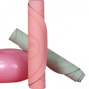 Wholesale Durable Body Aligning Extra Thick 8MM Yoga Mat Double Layer TPE Jump Rope Mat Skipping Workout Exercise Mat