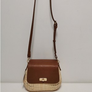 Hot multi-function fashion foldable compact Wicker Bags soft touching Fashion Lady Rattan wicker bags
