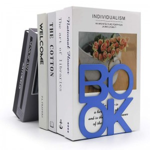 Direct Sales Cheap Decorative Metal Material Bookends Supports for Book Rack Desk