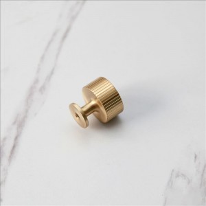 Gold Knobs for Dresser, Brushed Brass Cabinet Knobs Round Kitchen Hardware Handle Pulls