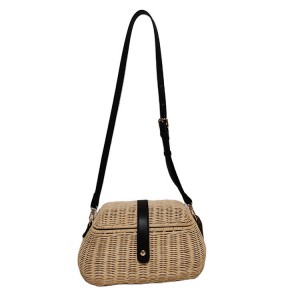 Hot multi-function fashion foldable compact Wicker Bags soft touching Fashion Lady Rattan wicker bags