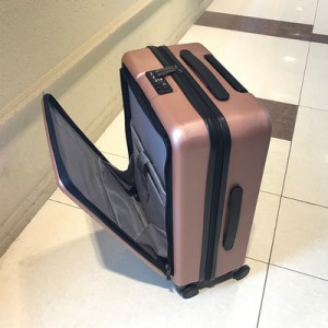 business TSA lock Universal wheel Luggage Hardside suitcase with front pocket