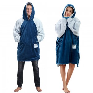 OEM High Quality hugs blanket Soft oversize sherpa flannel blanket hoodie for Adults hoodie blanket