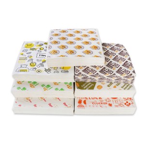 Wholesale Custom Food Grade greaseproof wax PE coated sandwich Burger Bread Packaging Wrapping Paper With Logo Print