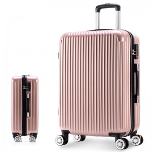new design zipper high quality luggage travel hard shell trolley case low MOQ waterproof portable safety carry on suitcase