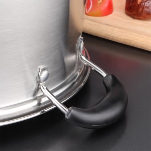 10 Liter 26CM Stainless Steel Casserole Bakelite Handle Cookware Large Tall Stock Pot With Glass Lid