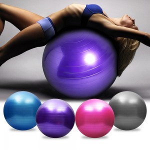 Low MOQ Lightweight Exercise Pilates Ball Price Anti-burst Gym Ball for Sale Premium Black Yoga Ball Fitness Equipment