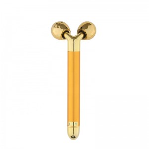 New Electric Roller 3D Face-lifting Massager V Shape Vibration 24k Golden Anti-aging Pulse Beauty Bar Body Lift Skin Care Tool