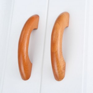 Wood Handle Pull with Screws Custom Kitchen Cabinet Cupboard Door Drawer Knob Furniture Hardware