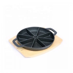 Pre-seasoned Cast Iron divisional bakewarewedge pan8 divided pie pan