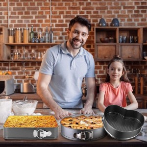 High quality 3 piece bakeware sets springform & cheesecake pans nonstick baking cake pan