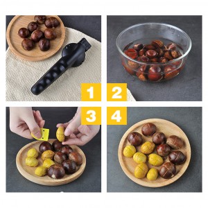 Portable Nutcracker Clip Pliers Walnut Cutter Kitchen Tool Chestnut Opener Knife