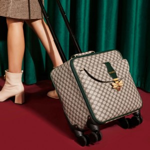 Women PU CABIN Luggage with Spinner Wheels Free shipping to USA