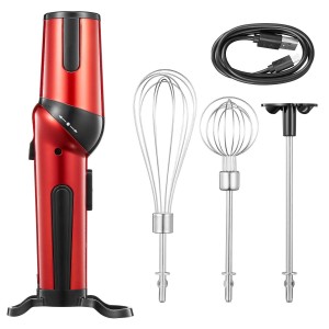 Unique 3 in 1 Cordless USB charge Hand Mixer Battery Operated Mixer Battery kitchen appliances 12w egg beater mixer 2 speed