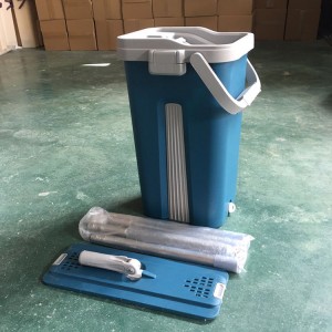 Free Hand Washing Flat Mop with Bucket Lazy 360 Rotating Magic Mop With Squeezing Floor Cleaner Mop Household Cleaning Tool