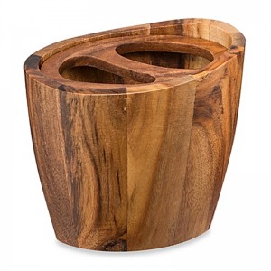 BX 6pcs natural bamboo bathroom accessories wooden bathroom accessories set