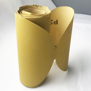 Gold abrasive paper jumbo roll factory for OEM print your logo D-wt imported Latex Paper Anti-clog DH85