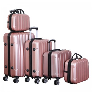 Logo printing luggage sets abs hard shell suitcase set travel trolley luggage bag