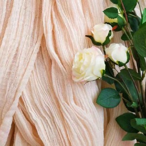 Fabric Cheesecloth Pink Cotton Decor Wedding Table Runners