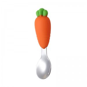 Friendly Cartoon Carrot Baby Suction Silicone Dinner Plate Dish Divided Plates Set Kids Baby Silicone Dinnerware Set