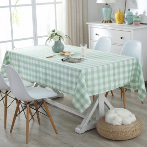 Polyester Picnic Duty Rectangular Tablecloths Outdoor and Indoor Use Grid Table Cloth